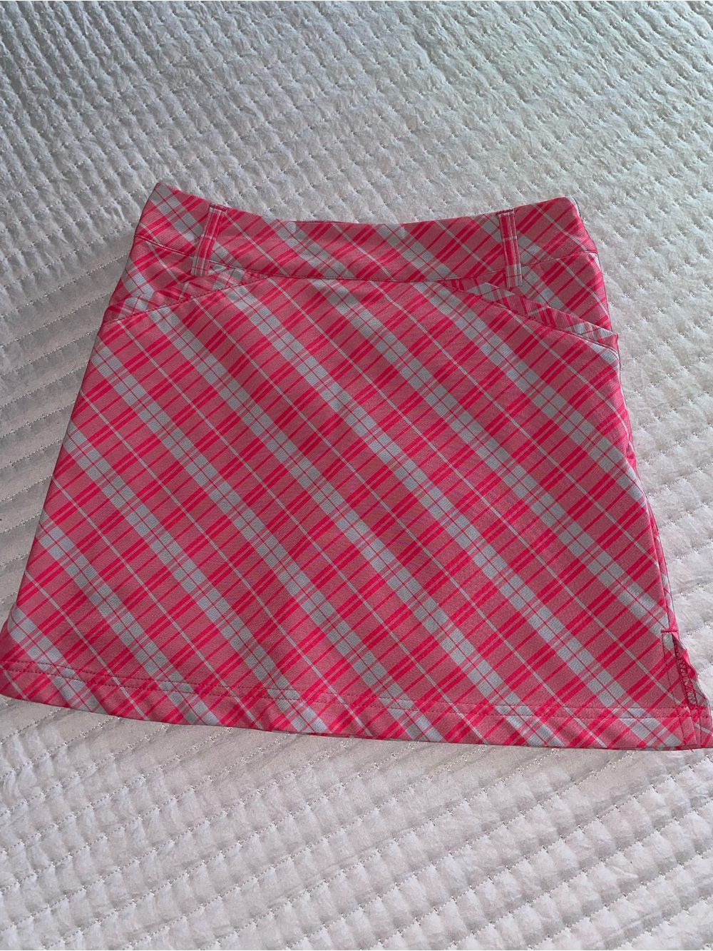 Pink Plaid golf skirt
